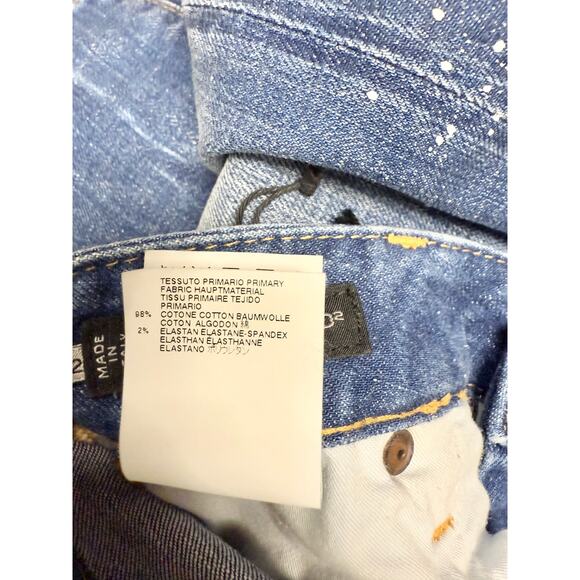 NWT Dsquared2 Button Fly Super Slim Distressed Skinny Jeans Blue Women's Size 30 - Picture 8 of 8